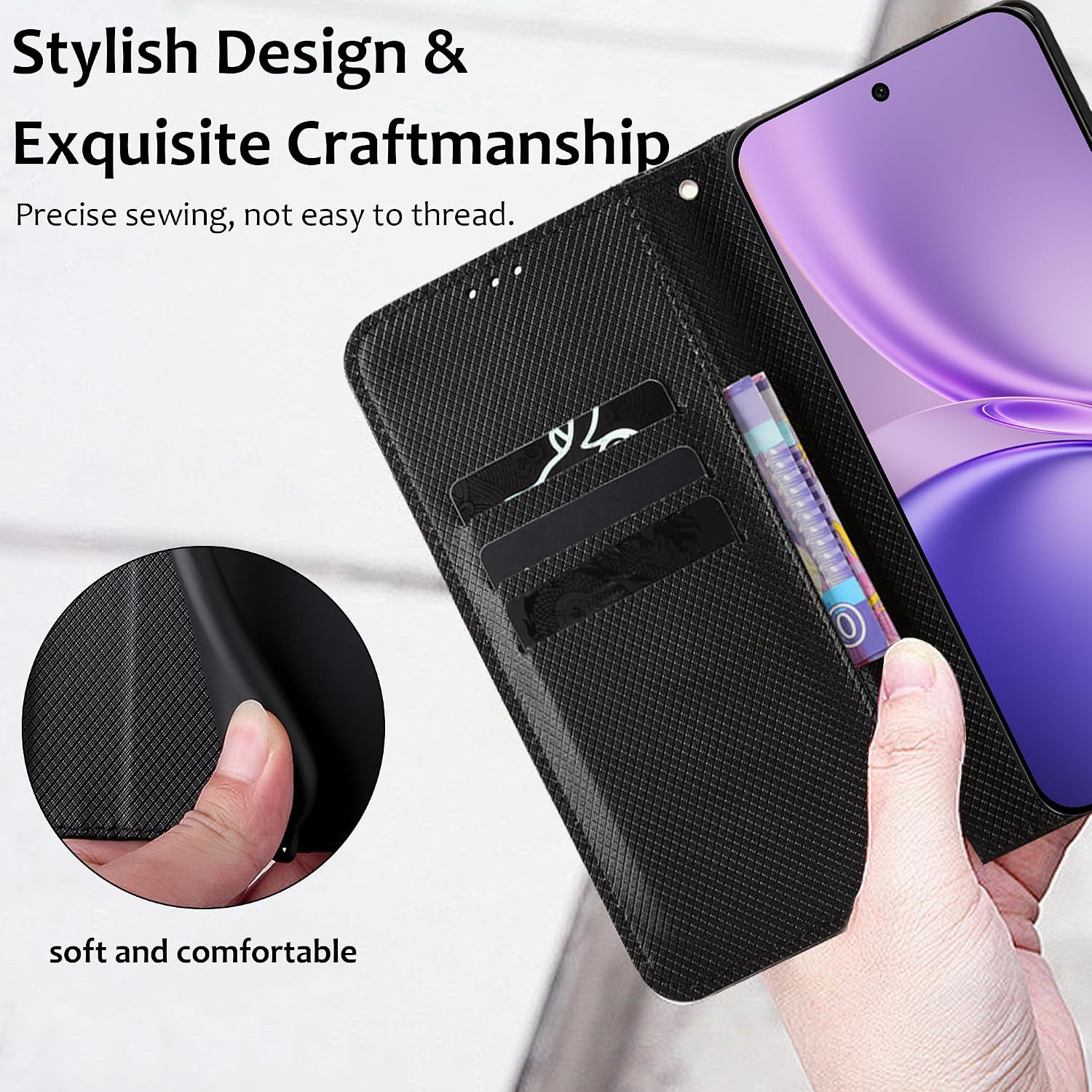 Plain Leather Flip Wallet Case - Magnetic Case Smart review and price