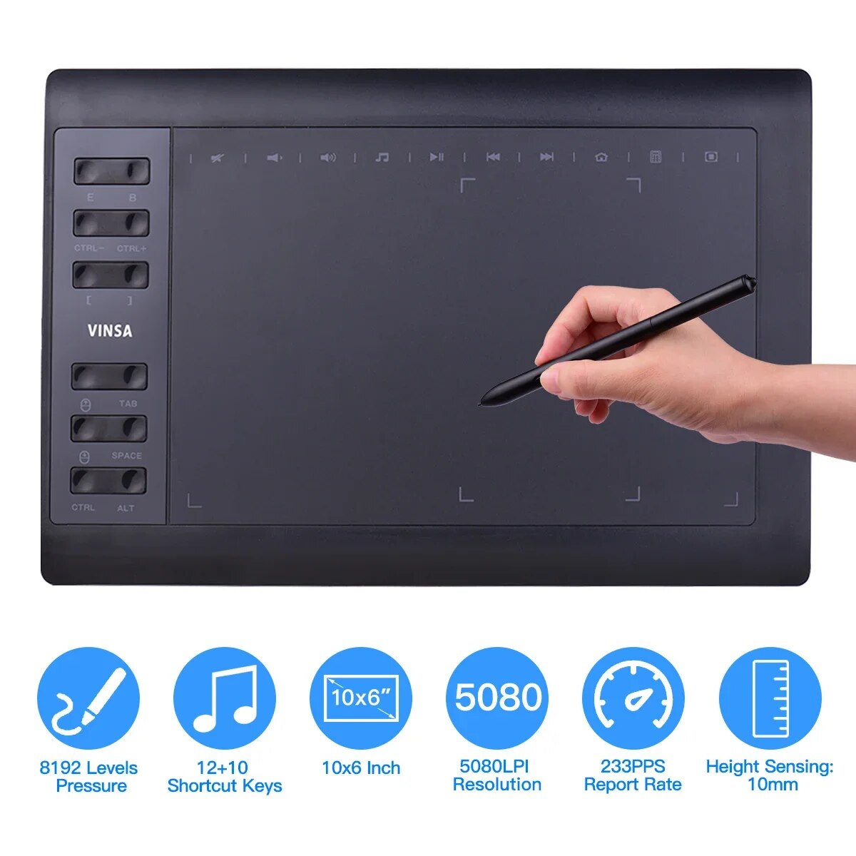 10x6 Inch Professional Graphic - Graphic Tablet Accessories review and price
